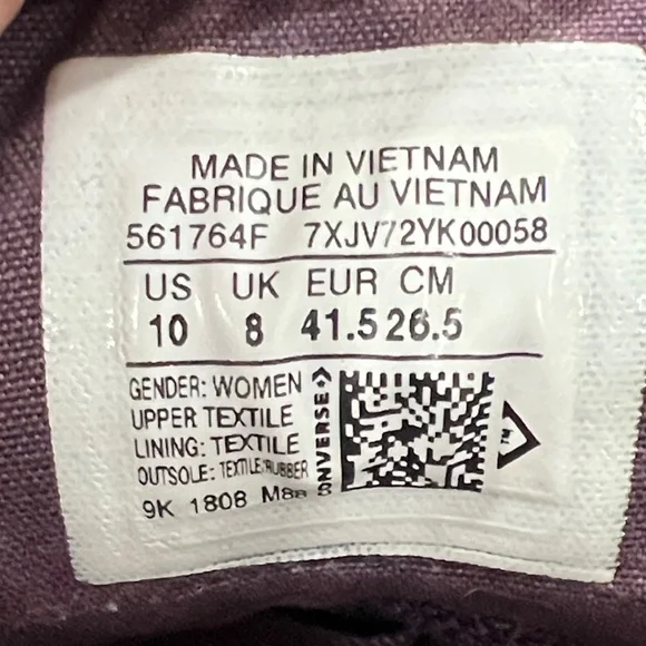 Converse All Star Women’s Sneakers in Rich Purple - Picture 10 of 10